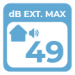 Niveau sonore extérieur maximal 49 db